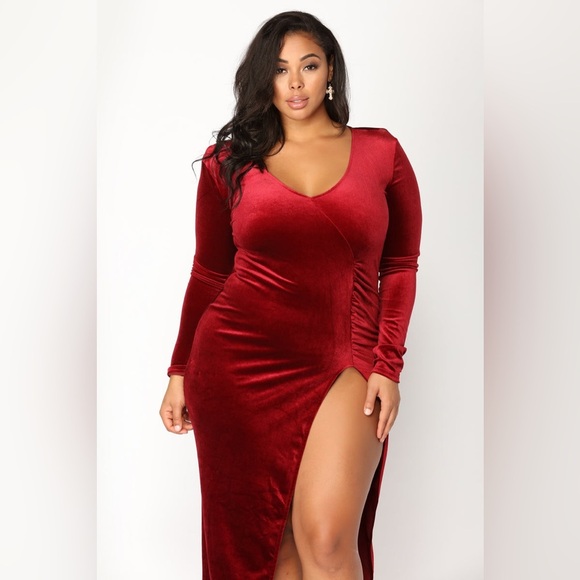 FASHION NOVA | Velvet Maxi Dress - Picture 8 of 15